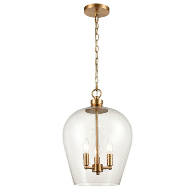 ELK Home - Three Light Pendant - Darlene - Satin Brass- Union Lighting Luminaires Decor