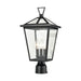 ELK Home - Three Light Outdoor Post Mount - Main Street - Black- Union Lighting Luminaires Decor
