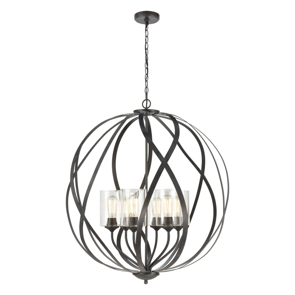 ELK Home - Six Light Chandelier - Daisy - Midnight Bronze- Union Lighting Luminaires Decor