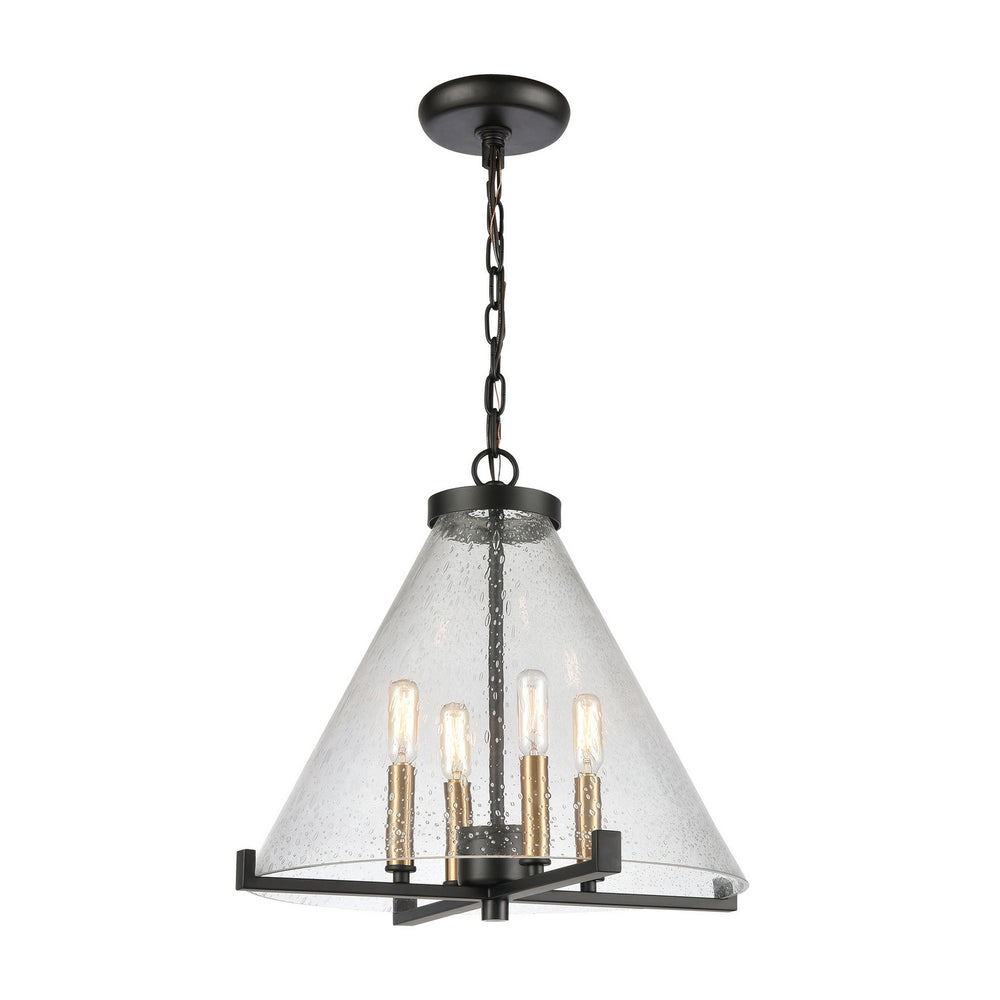 ELK Home - Four Light Pendant - The Holding - Matte Black- Union Lighting Luminaires Decor