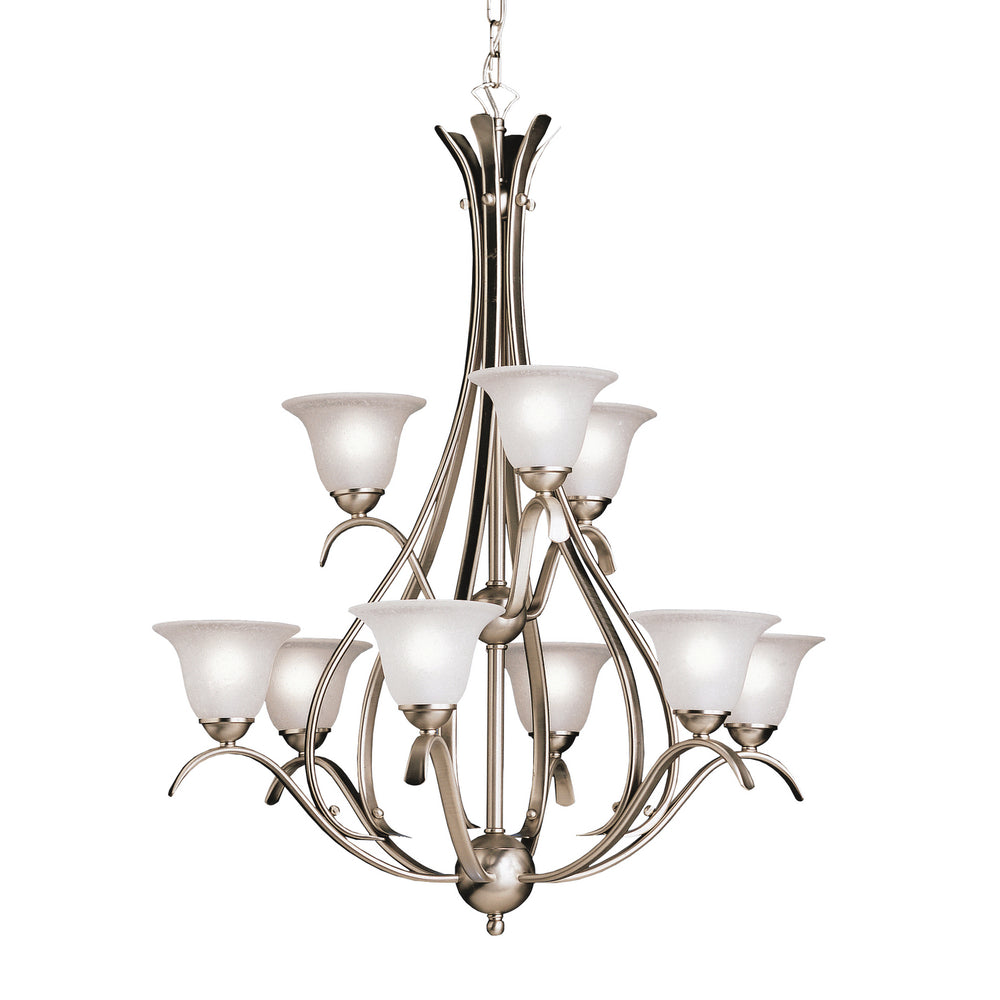 Kichler Canada - Nine Light Chandelier - Dover - Brushed Nickel- Union Lighting Luminaires Decor