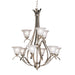 Kichler Canada - Nine Light Chandelier - Dover - Brushed Nickel- Union Lighting Luminaires Decor