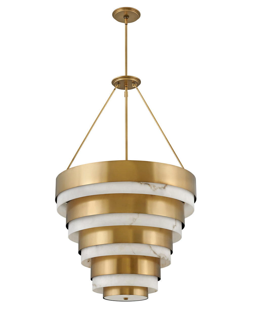 Hinkley Canada - LED Chandelier - Echelon - Heritage Brass- Union Lighting Luminaires Decor