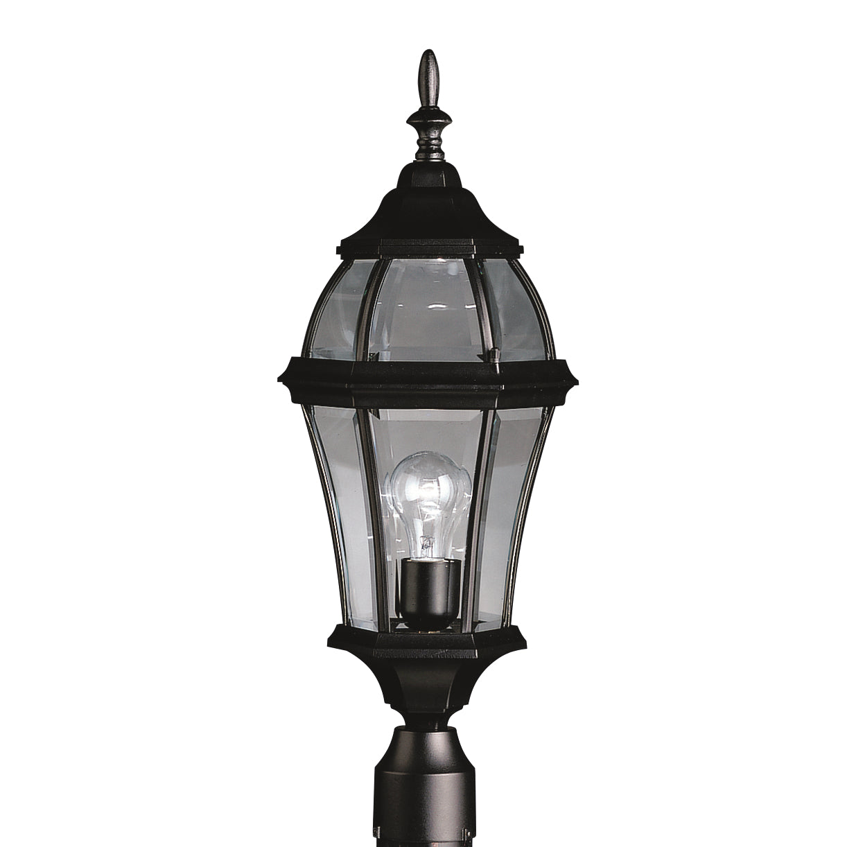 Kichler Canada - One Light Outdoor Post Mount - Townhouse - Black- Union Lighting Luminaires Decor