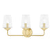 Mitzi - Three Light Bath and Vanity - Kayla - Aged Brass- Union Lighting Luminaires Decor