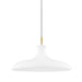 Mitzi - One Light Pendant - Cassidy - Aged Brass/Soft Off White- Union Lighting Luminaires Decor