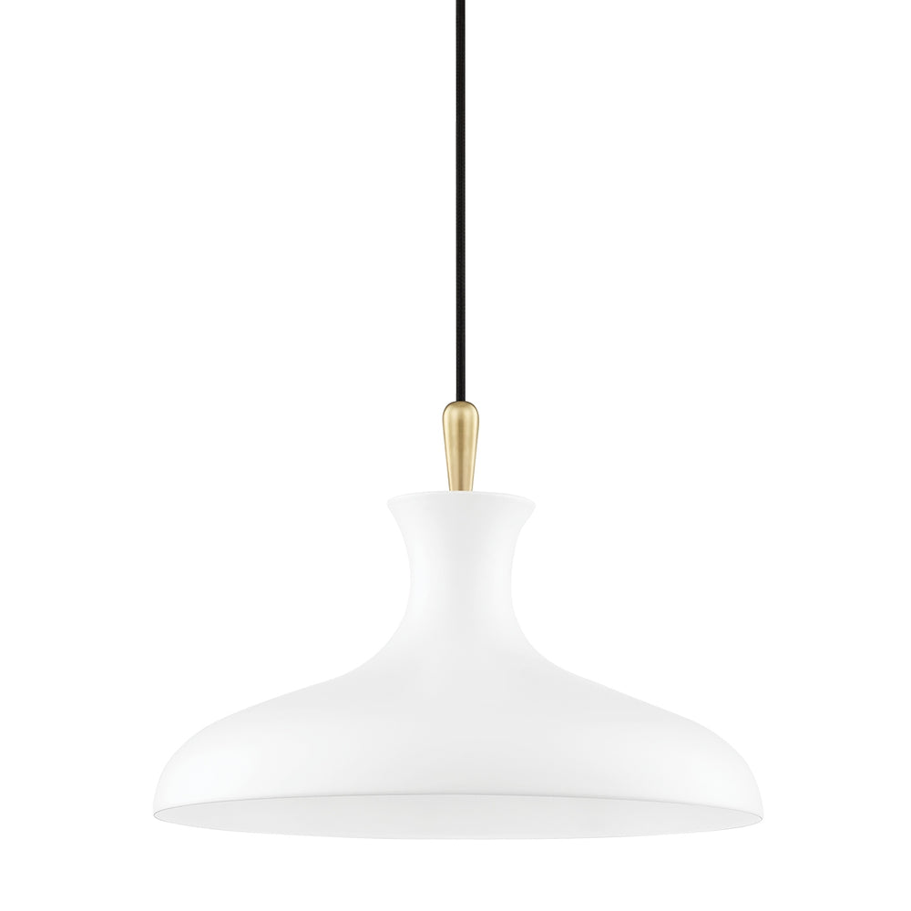 Mitzi Canada - One Light Pendant - Cassidy - Aged Brass/Soft Off White- Union Lighting Luminaires Decor