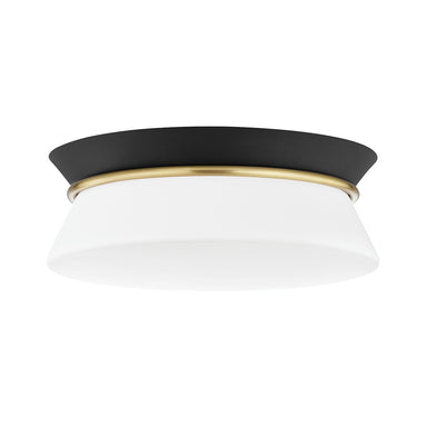 Mitzi Canada - Two Light Flush Mount - Cath - Aged Brass/Black- Union Lighting Luminaires Decor