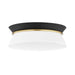 Mitzi Canada - Two Light Flush Mount - Cath - Aged Brass/Black- Union Lighting Luminaires Decor