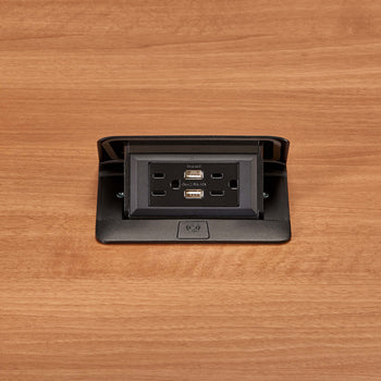 Legrand Canada - Single Flip Up Unit With Usb - Wiremold - Black- Union Lighting Luminaires Decor