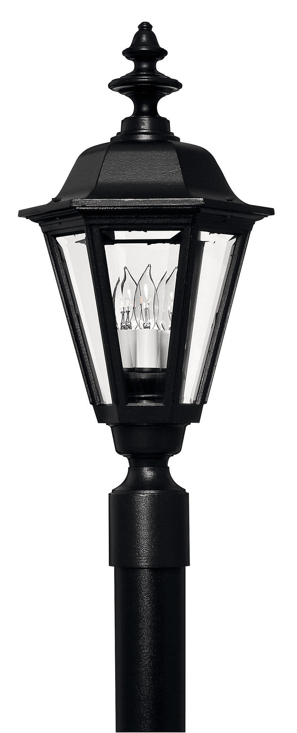 Hinkley Canada - LED Post Top or Pier Mount Lantern - Manor House - Black- Union Lighting Luminaires Decor