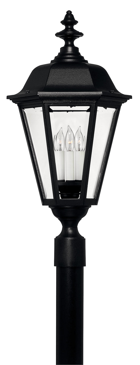 Hinkley Canada - LED Post Top or Pier Mount Lantern - Manor House - Black- Union Lighting Luminaires Decor