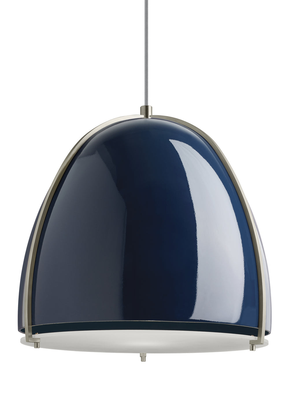 Visual Comfort Modern - LED Pendant - Paravo - Blue/Satin Nickel- Union Lighting Luminaires Decor