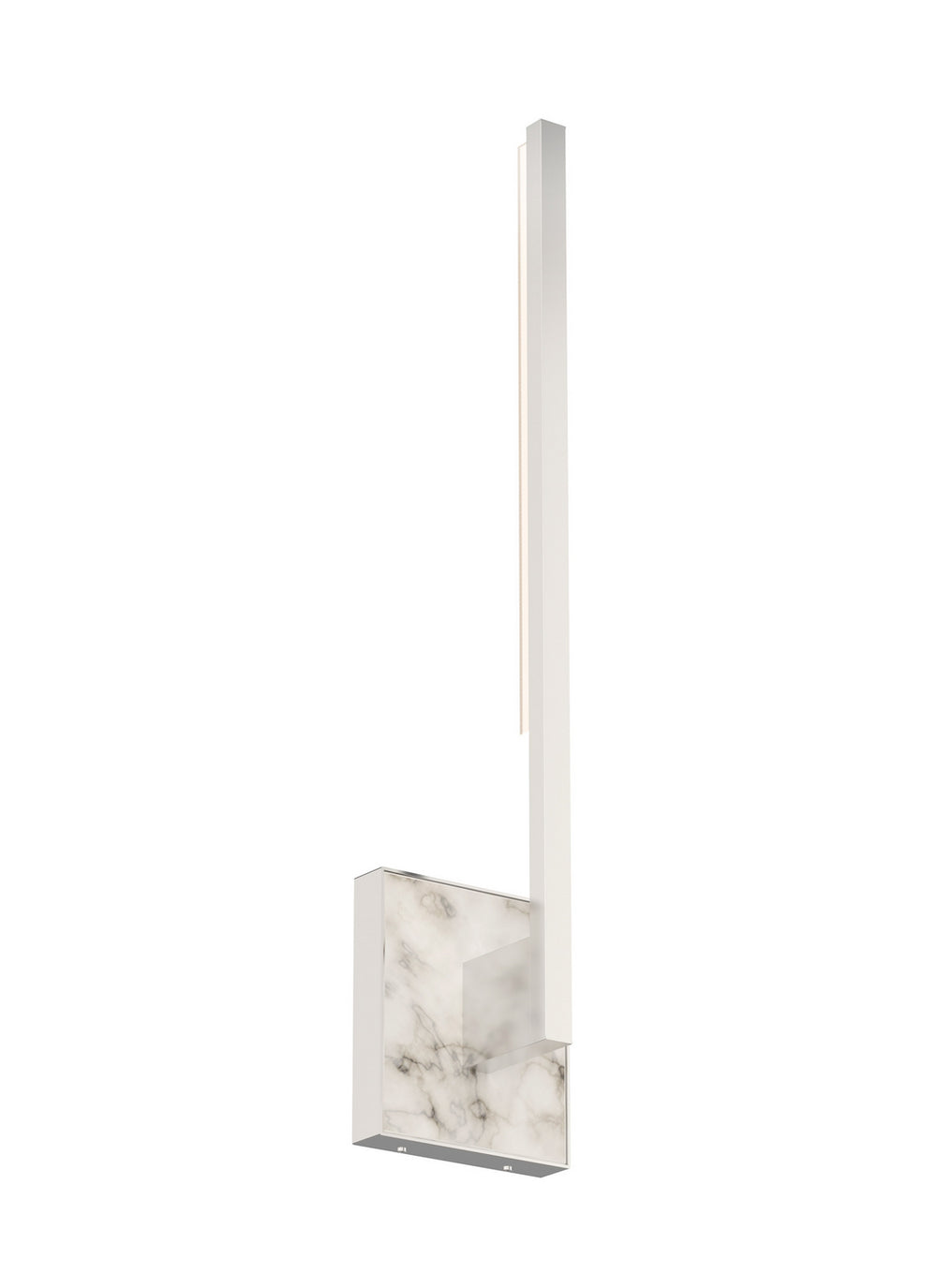 Visual Comfort Modern - LED Wall Sconce - Klee - Polished Nickel/White Marble- Union Lighting Luminaires Decor