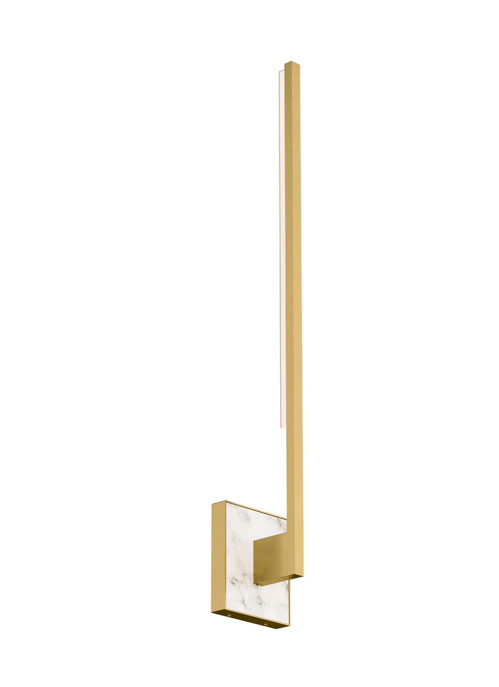 Visual Comfort Modern - LED Wall Mount - Klee - Natural Brass/White Marble- Union Lighting Luminaires Decor