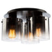 Artcraft Canada - Three Light Flush Mount - Henley - Satin Black & Smoke Glass- Union Lighting Luminaires Decor