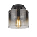 Artcraft Canada - One Light Flush Mount - Henley - Satin Black & Smoke Glass- Union Lighting Luminaires Decor