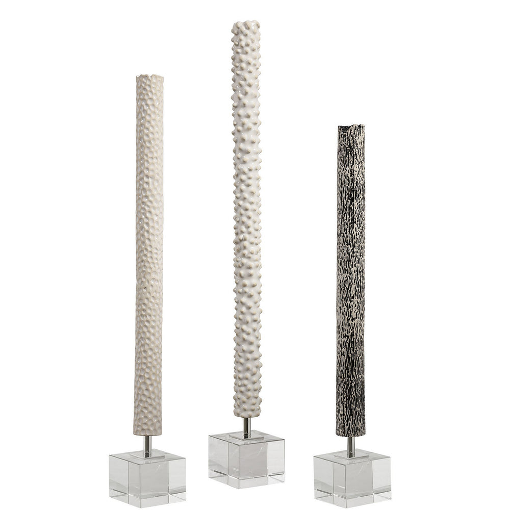 Uttermost - Sculptures, S/3 - Makira - Polished Chrome- Union Lighting Luminaires Decor