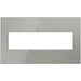 Legrand Canada - Four-Gang Screwless Wall Plate - Adorne - Brushed Stainless- Union Lighting Luminaires Decor
