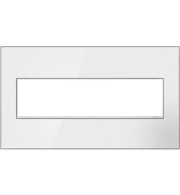 Legrand Canada - Four-Gang Screwless Wall Plate - Adorne - Mirror White- Union Lighting Luminaires Decor