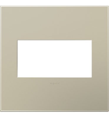 Legrand Canada - Two-Gang Screwless Wall Plate - Adorne - Titanium- Union Lighting Luminaires Decor