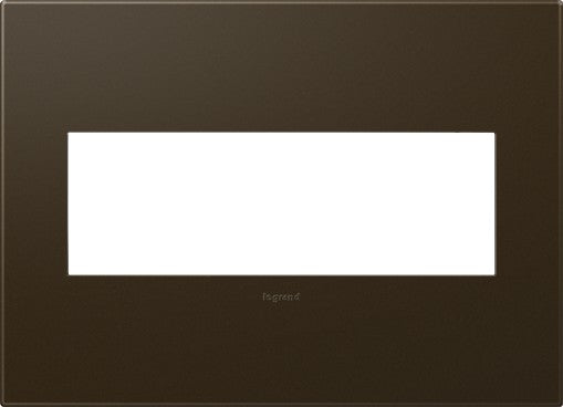 Legrand Canada - Three-Gang Screwless Wall Plate - Adorne - Bronze- Union Lighting Luminaires Decor