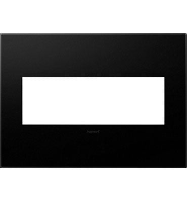 Legrand Canada - Three-Gang Screwless Wall Plate with Microban - Adorne - Grahite- Union Lighting Luminaires Decor