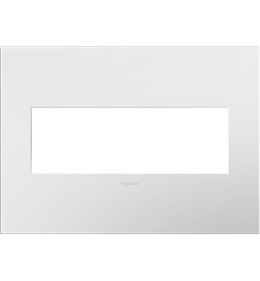 Legrand Canada - Three-Gang Screwless Wall Plate with Microban - Adorne - Gloss White- Union Lighting Luminaires Decor