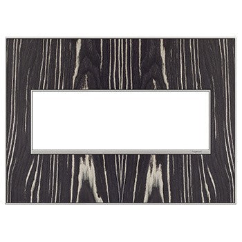 Legrand Canada - Three-Gang Screwless Wall Plate - Adorne - Macassar- Union Lighting Luminaires Decor