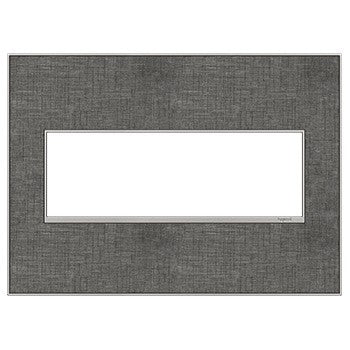 Legrand Canada - Three-Gang Screwless Wall Plate - Adorne - Slate Linen- Union Lighting Luminaires Decor
