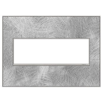 Legrand Canada - Three-Gang Screwless Wall Plate - Adorne - Spiraled Stainless- Union Lighting Luminaires Decor