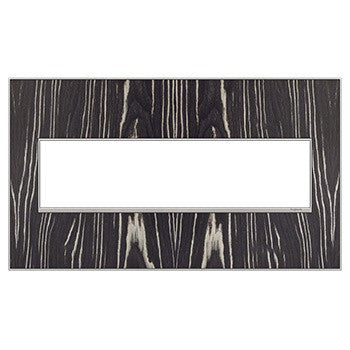 Legrand Canada - Four-Gang Screwless Wall Plate - Adorne - Macassar- Union Lighting Luminaires Decor