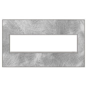 Legrand Canada - Four-Gang Screwless Wall Plate - Adorne - Spiraled Stainless- Union Lighting Luminaires Decor