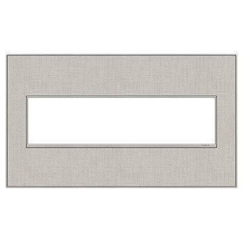 Legrand Canada - Four-Gang Screwless Wall Plate - Adorne - True Linen- Union Lighting Luminaires Decor