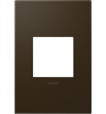 Legrand Canada - One-Gang Screwless Wall Plate with Microban - Adorne - Bronze- Union Lighting Luminaires Decor