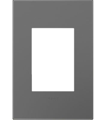 Legrand Canada - One-Gang-Plus Screwless Wall Plate with Microban - Adorne - Magnesium- Union Lighting Luminaires Decor