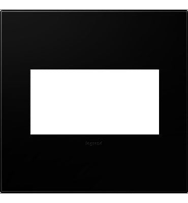 Legrand Canada - Two-Gang Screwless Wall Plate - Adorne - Black Ink- Union Lighting Luminaires Decor