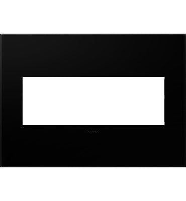 Legrand Canada - Three-Gang Screwless Wall Plate - Adorne - Black Ink- Union Lighting Luminaires Decor