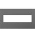 Legrand Canada - Four-Gang Screwless Wall Plate with Microban - Adorne - Magnesium- Union Lighting Luminaires Decor