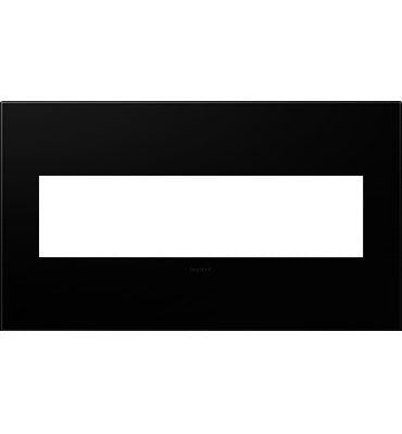 Legrand Canada - Four-Gang Screwless Wall Plate - Adorne - Black Ink- Union Lighting Luminaires Decor