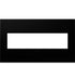 Legrand Canada - Four-Gang Screwless Wall Plate - Adorne - Black Ink- Union Lighting Luminaires Decor