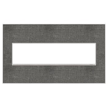 Legrand Canada - Four-Gang Screwless Wall Plate - Adorne - Slate Linen- Union Lighting Luminaires Decor