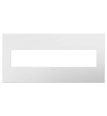 Legrand Canada - Five-Gang Screwless Wall Plate with Microban - Adorne - Gloss White- Union Lighting Luminaires Decor