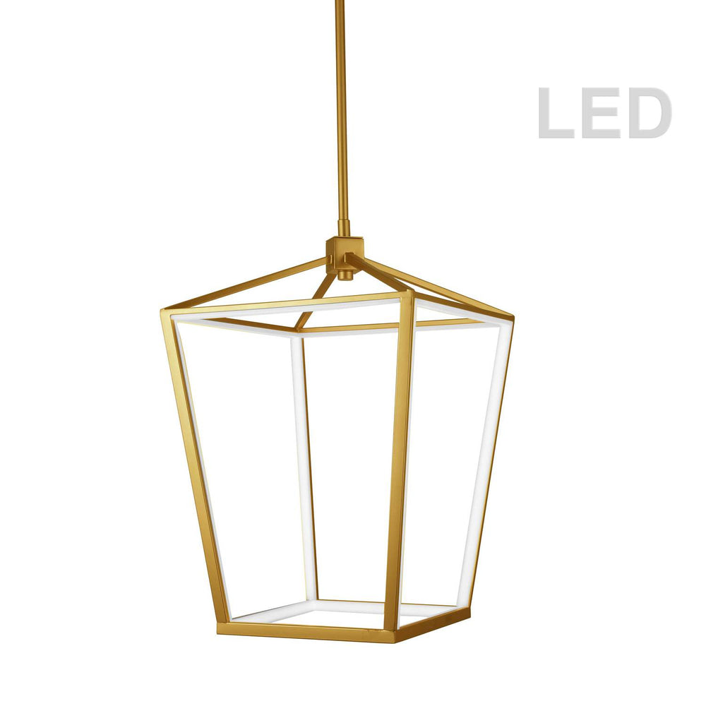 Dainolite Canada - LED Pendant - Cage - Aged Brass- Union Lighting Luminaires Decor