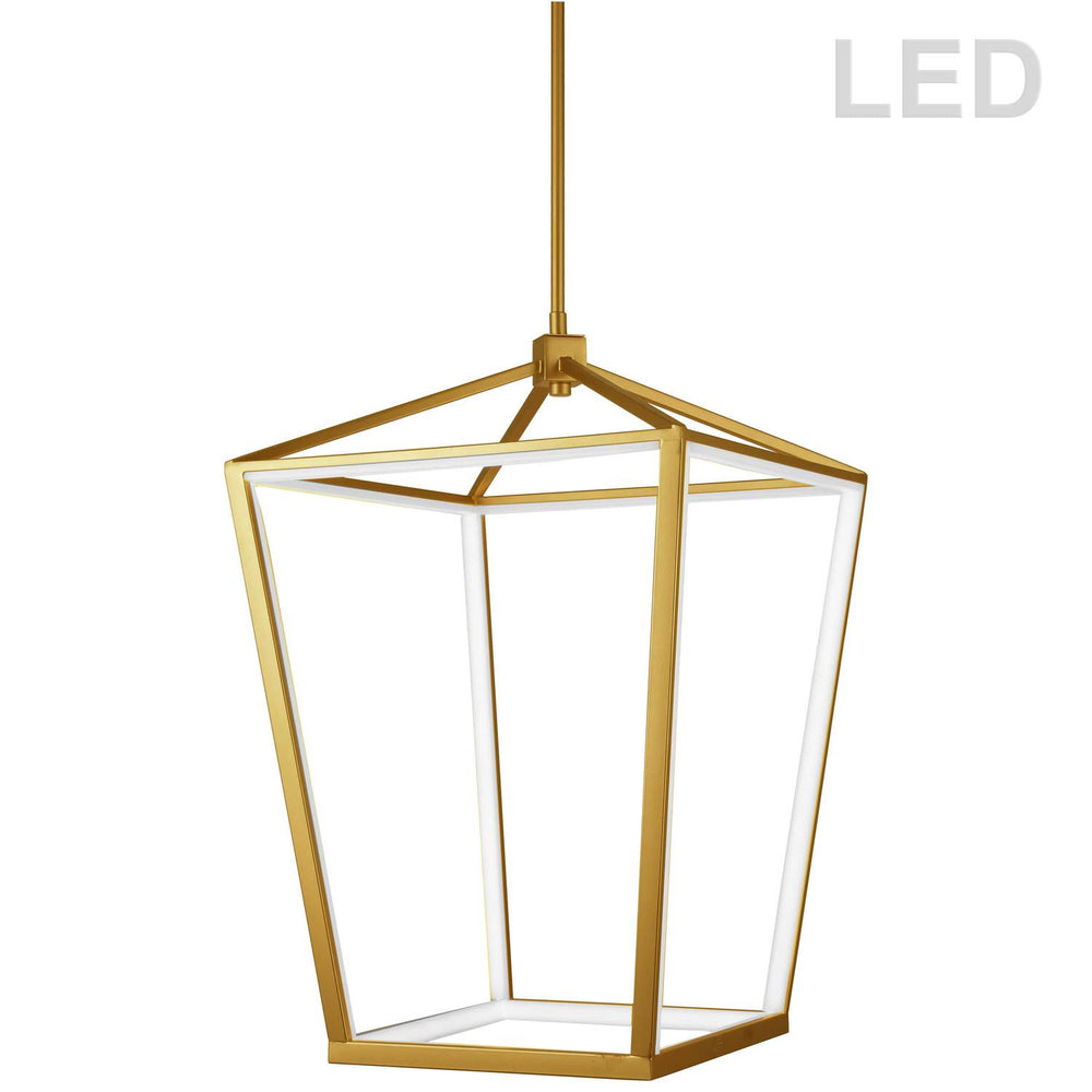 Dainolite Canada - LED Pendant - Cage - Aged Brass- Union Lighting Luminaires Decor