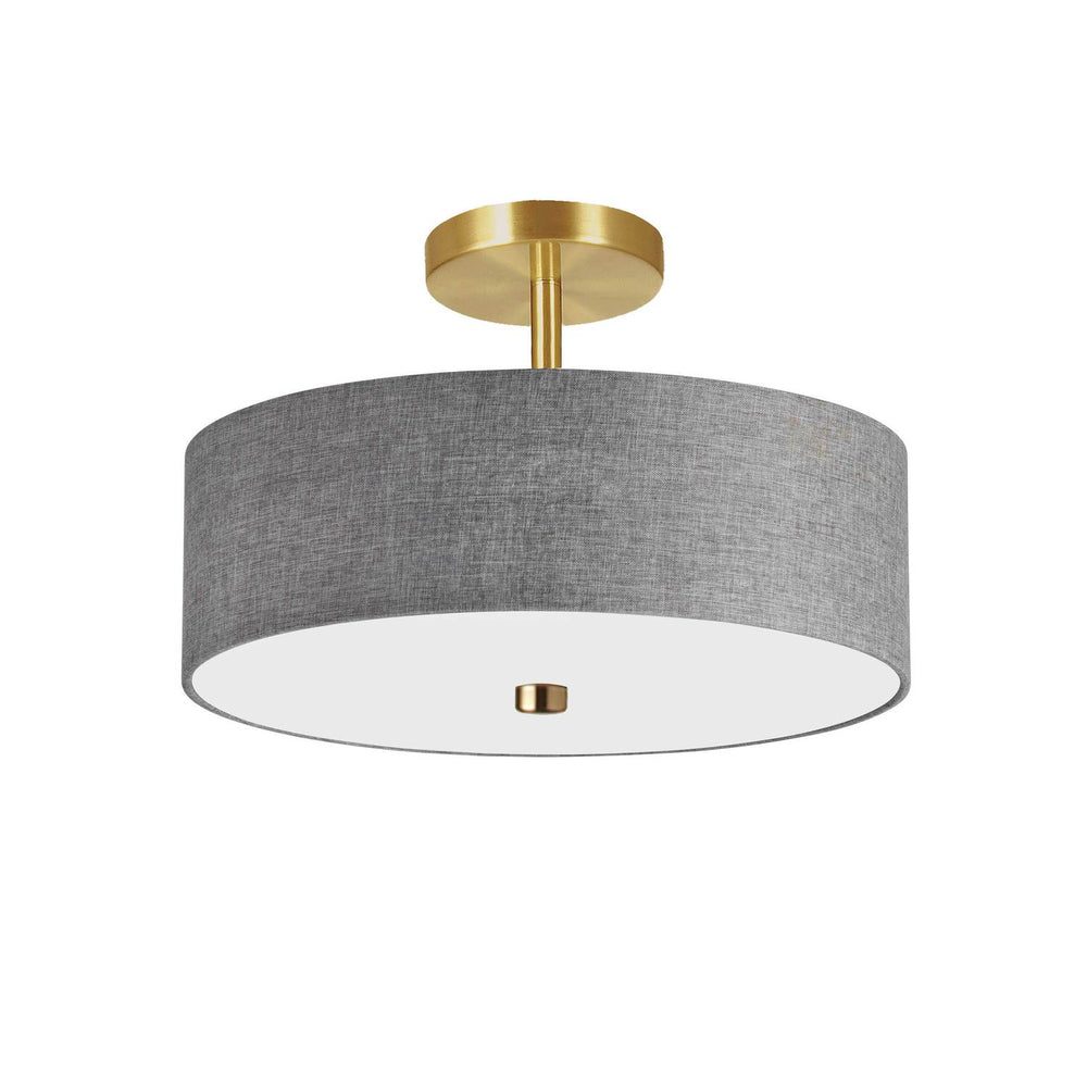 Dainolite Canada - Three Light Semi-Flush Mount - Everly - Grey- Union Lighting Luminaires Decor