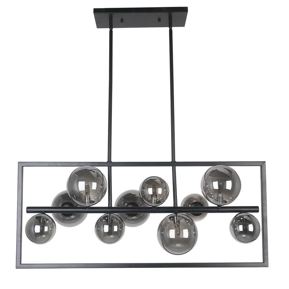 Dainolite Canada - Ten Light Pendant - Glasgow - Black- Union Lighting Luminaires Decor