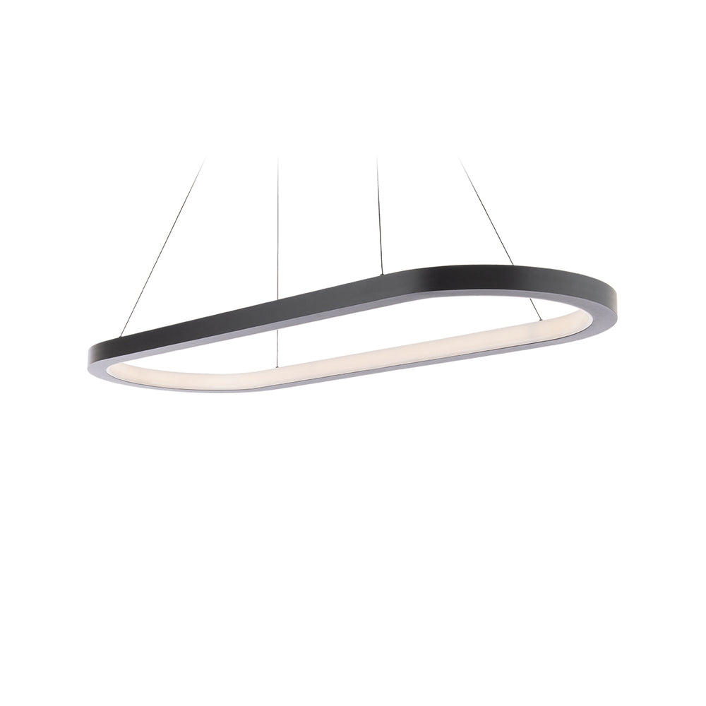 Modern Forms Canada - LED Linear Pendant - Racetrack - Black- Union Lighting Luminaires Decor