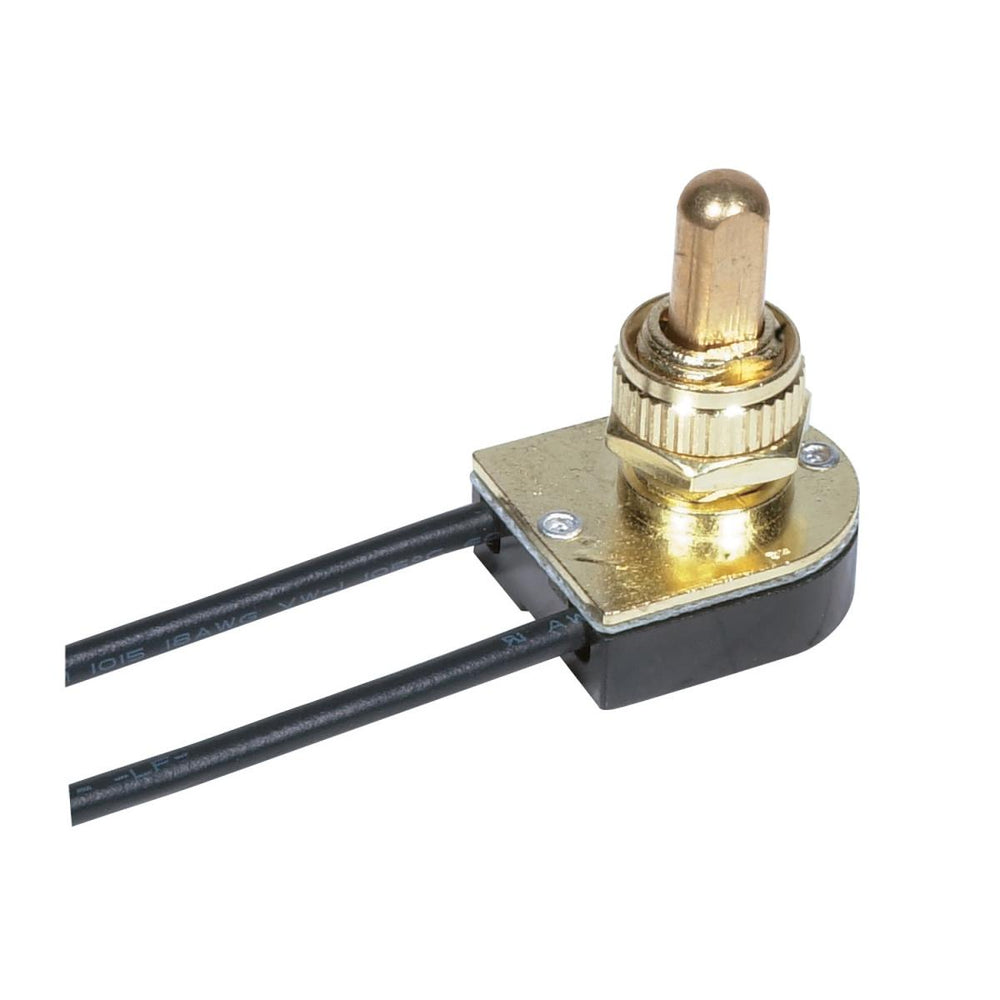 Satco Canada - On-Off Metal Push Switch - Brass Plated- Union Lighting Luminaires Decor
