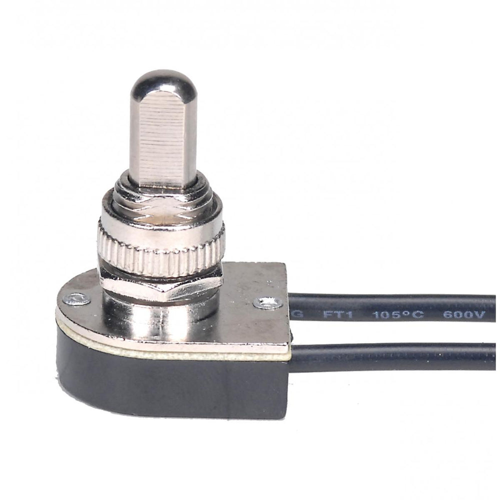 Satco Canada - On-Off Metal Push Switch - Nickel Plated- Union Lighting Luminaires Decor